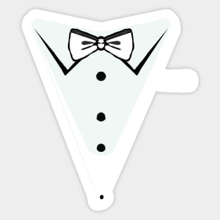 Funny fancy dress dinner jacket and bow tie suit Sticker